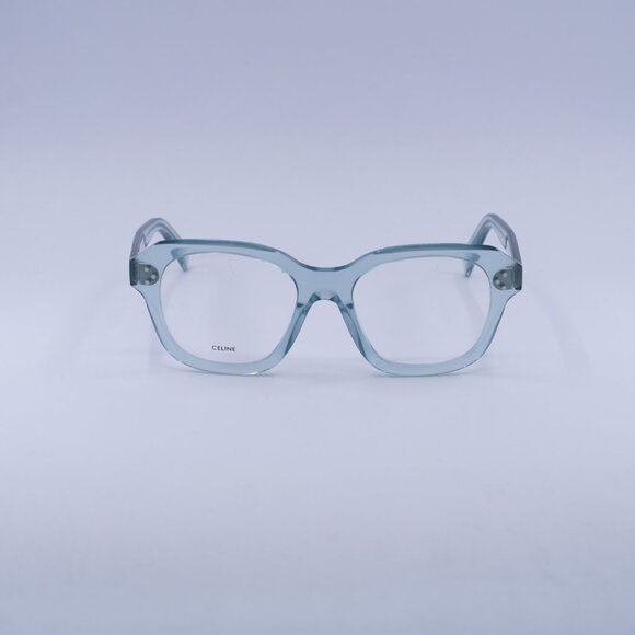 Celine CL50124I 093 Eyeglasses Shiny Transparent Lime 52mm Square Frame - Picture 2 of 10